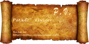 Patkó Vivien névjegykártya