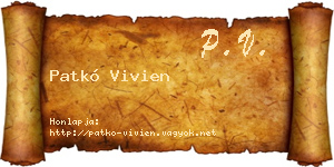 Patkó Vivien névjegykártya