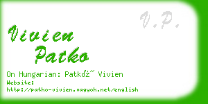 vivien patko business card